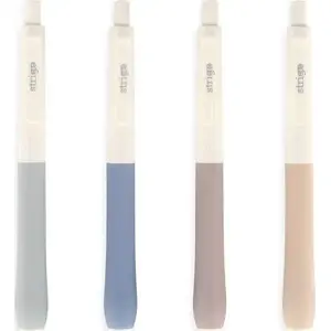 Gel pen Strigo Silence Click blue, 24 pcs — ballpoint gel ink, retractable