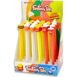 Ballpoint pen set Penmate Długopis Fantazyjny Food — 24 pieces, assorted novelty designs