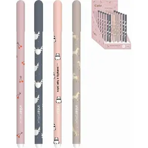 Ballpoint erasable pen INTERDRUK Cute Girl blue — pack of 36
