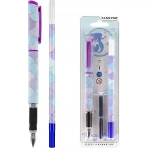 Pen set STARPAK PIORO W 2NAB WYM MERMAID STK B/C 1/40 — refillable ink pens, assorted colors