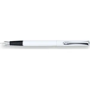 Перо перьевая ручка No name Traveller M, стальное перо (M), 17,8 x 5,8 см, белая