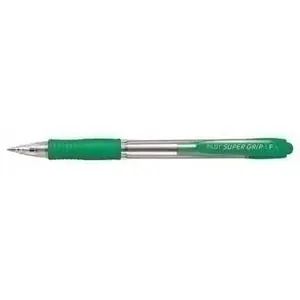 Clip-on retractable ballpoint pen PILOT Supergrip Neon XS — green, 7.5 g, green ink