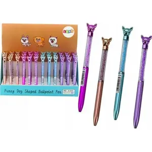Ballpoint pen LEANToys with dog design, blue ink refill 0.7 mm, model 19651