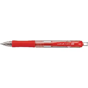 Gēla pildspalva uni Mitsubishi Pencil UMN152 sarkana — gēla tinte, vāciņš, slaids korpuss