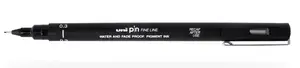 Marker pen uni mitsubishi pencil Uni‑Ball Pin 03200 N, fine tip, black, 1 pc