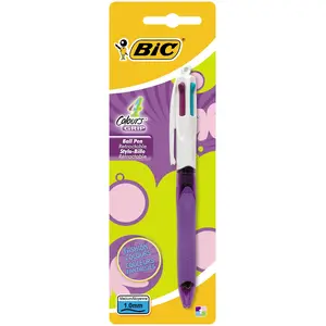 Rollerball pen BIC 892291 — 1.0 mm tip, ink colours Blue/Pink/Purple/Yellow, 1 pc
