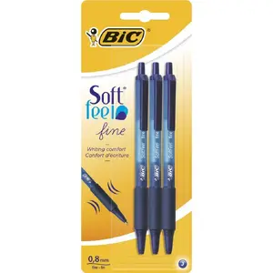 Ballpoint pen BIC Soft Feel blue pack of 3 — model 429685
