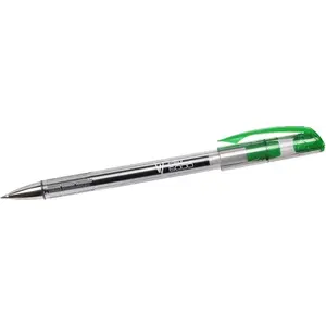 Ручка Rystor V PEN — зелёная шариковая, выдвижная, стандартный размер