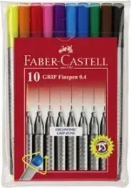 Набор тонких ручек Faber-Castell Grip — 10 штук