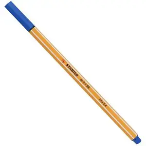Fineliner pen Stabilo Point 88 blue – model 54K002C, metal-clad tip, 0.4 mm line