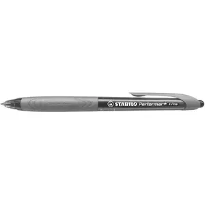 Ballpoint pen Stabilo Performer 328/3-46 — black/gray ink, retractable