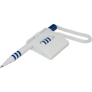 Ballpoint pen Office Products spring-loaded adhesive lying design white-blue, model 561568a