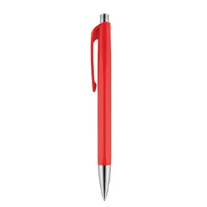 Ручка шариковая клипсовая с выдвижным механизмом Prime Caran d’Ache 888 INFINITE — красная, шестиугольный корпус, 1 шт