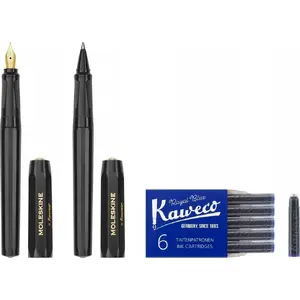 Piezīmju grāmata Moleskine KAWECO X melna — sadarbība, ciets vāks, kabatas izmērs