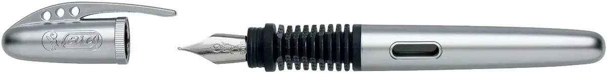 Перьевая ручка BIC 896049 — хром, картриджная заправка Photo 2