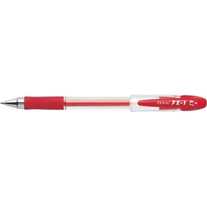 Gēla pildspalva Penac FX1, 0,7 mm, sarkans tinti