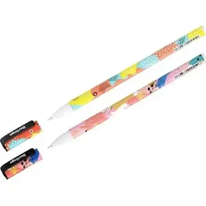 Ballpoint pen Berlingo Memphis MIX with cap, blue ink 0.7 mm