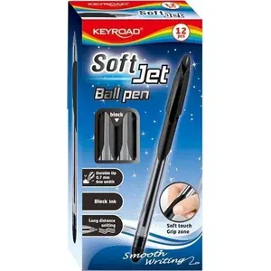 Ballpoint pen Keyroad classic black 0.7 mm, pack of 12