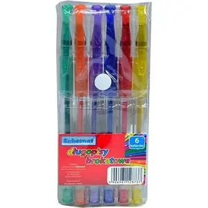 Gel pens SCHEMAT 6 colors glitter set DL32SCH