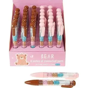 Ballpoint pens set Adar — novelty pens with bear design, pack of 36