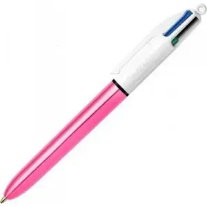 Набор шариковых ручек BIC Shine Silver — 12 штук, серебристая отделка