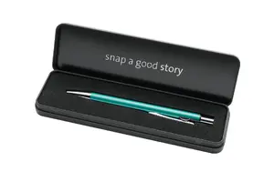 Ballpoint pen TEKA Pelikan 824972 — Blue ink, Medium tip, Turquoise body, 1 pc, Metal case
