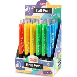 Ballpoint pen cartridge blue pack of 24 Easy-Stationery EASY — automatic click, standard writing tip