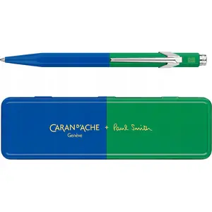 Pildspalva Caran d’Ache 849 Paul Smith Edition 4 M dāvanu kastītē, Cobalt/Emerald