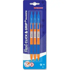Penmate ballpoint pen set Flexi Clic&Grip 0.5 mm, 3 pieces