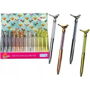 Pildspalva LEANToys modelis 19645 ar putna dizainu, zils tinte, pildspalvas kodols 0.7 mm