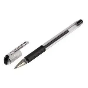 Hybrid Gel Grip rollerball pens set, black ink, 0.3 mm tip, pack of 12