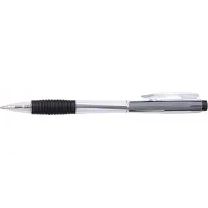 Automatic ballpoint pen office products, 0.7 mm tip, hanging clip, black