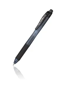 Retractable gel pen Pentel Energel X BL107CZAR — black ink, translucent black barrel, pack of 12