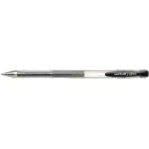 Гелиевая ручка uni mitsubishi pencil UM-100 чёрная — гелевая ручка с пером 0.5 мм (UN1021)