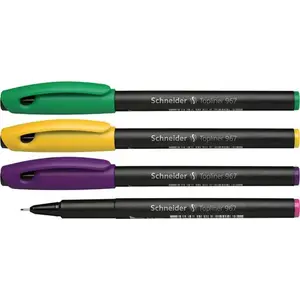 Набор тонкописцев Schneider Electric Topliner 967 0,4 мм, микс цветов, подвесная упаковка