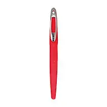 Fountain pen HERLITZ model 303450 — coral and grey metal/plastic body, blue ink, 1 pc