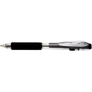 Ballpoint pen No name BK437 — black, standard retractable writing pen