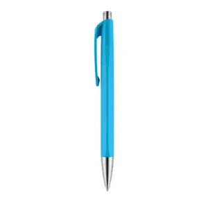 Шариковая ручка с клипом Prime Caran d'Ache 888 INFINITE — синий, шестиугольный корпус