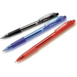 Ballpoint pen No name BK417 — red ink, retractable design