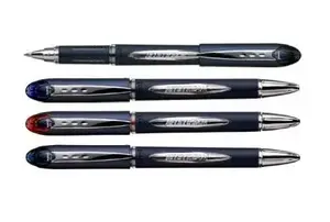 Шариковая ручка uni mitsubishi pencil Jetstream SX-217 — выдвижная, красные чернила, корпус хром/пластик/резина