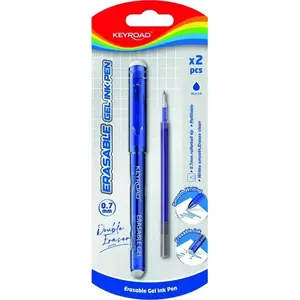 Ballpoint pen Keyroad KR972576 erasable 0.7 mm refill included blue