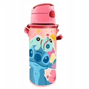 Aluminium Water Bottle Kids Euroswan 600 ml with Strap Stitch ST00088