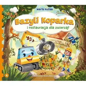 Rotaļlietu komplekts Skrzat Bazyli — ekskavators un restorāns dzīvniekiem no Skrzat