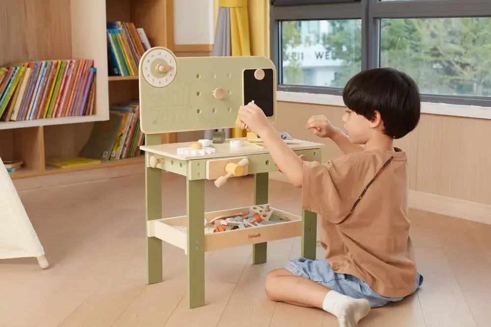 viga toys PolarB Tool Bench koka bērnu darbagalds Photo 2