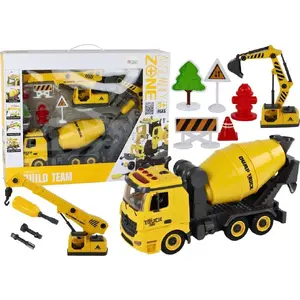Игровой набор строительной техники LEANToys 1:12 DIY со световыми и звуковыми эффектами