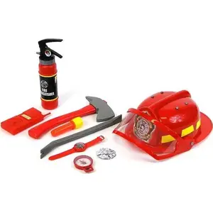 Children's firefighter costume set with helmet in carry bag Adar 180567