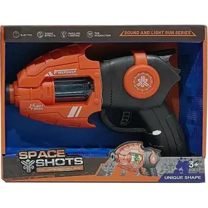 Battery-Powered Toy Pistol with Light and Sound, TEKA 597019