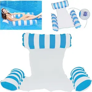 Inflatable Swimming Lounge Chair Jokomisiada SP0767 — Mesh Hammock Air Mattress 110×90 cm