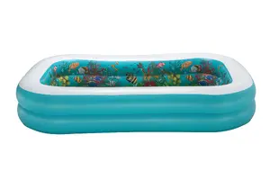 Надувной игровой бассейн Bestway 3D Undersea Adventure 2,62×1,75×0,51 м, 778 л, прямоугольный, 3+