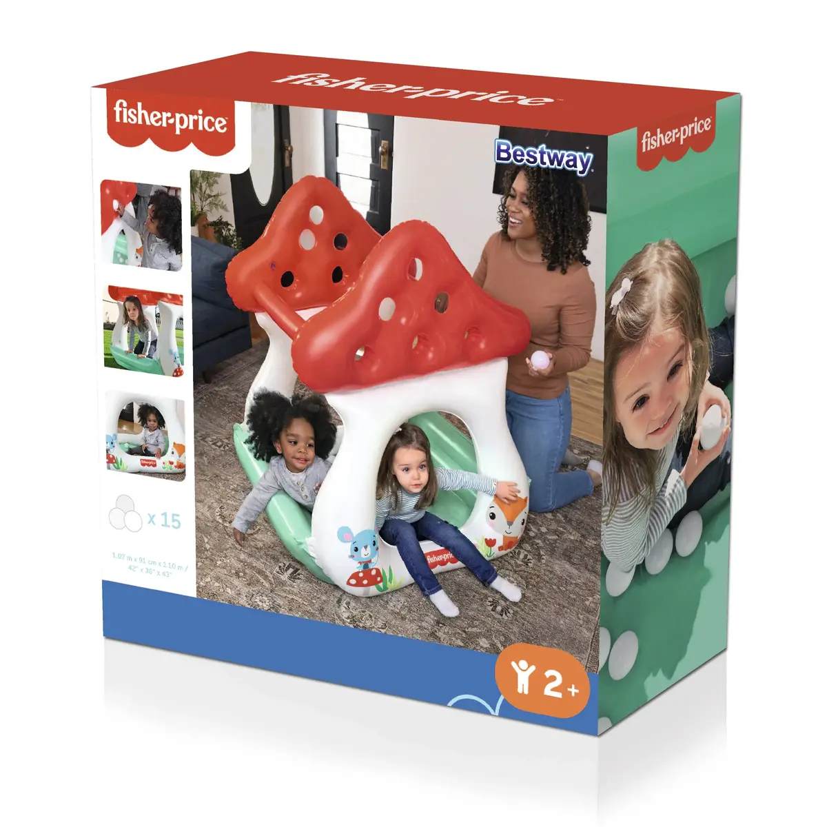 Piepūšams rotaļu centrs Bestway Fisher-Price Merry Mushroom Photo 20